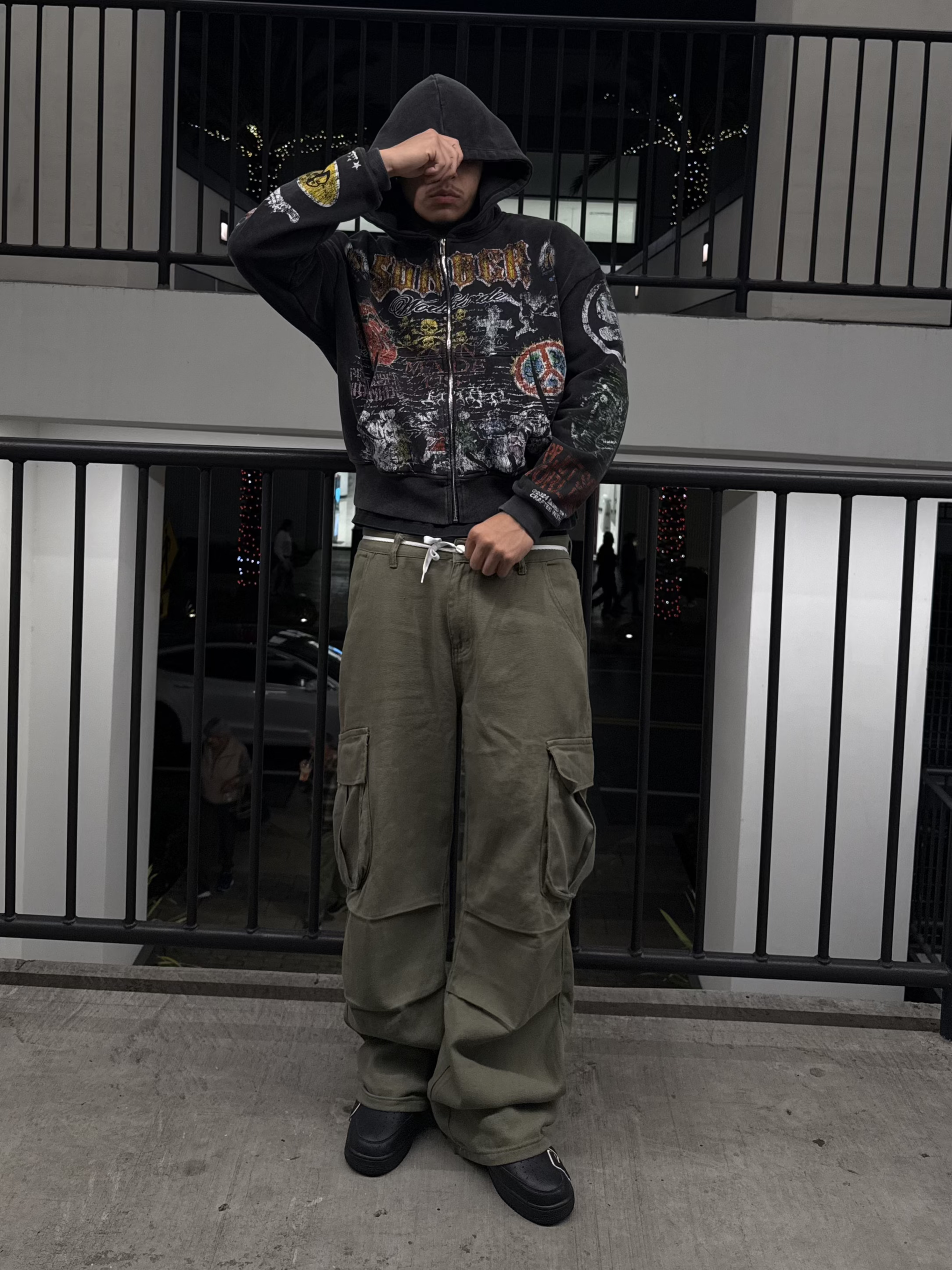 PAIN MADE US ZIP-UP [WASHED BLACK]