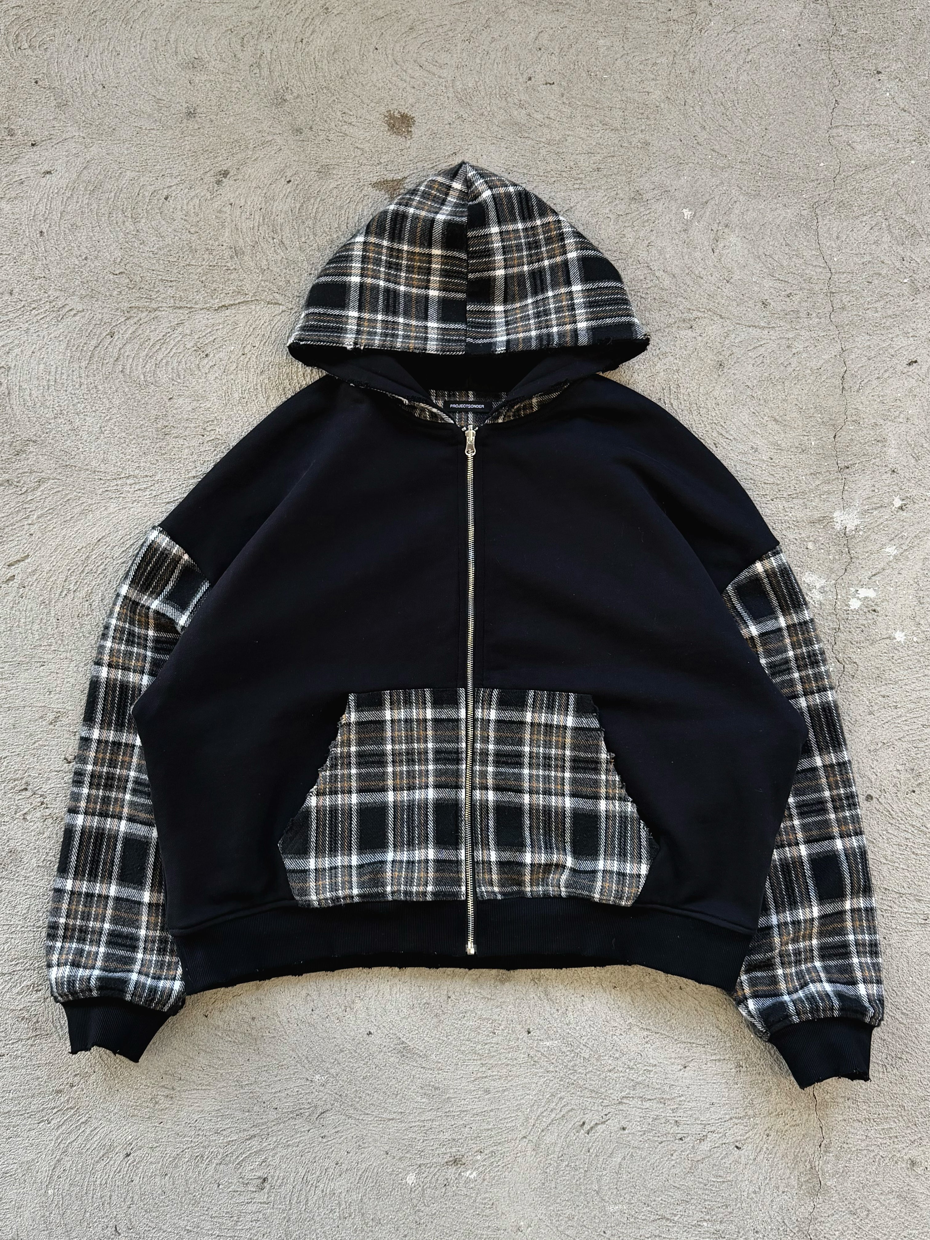 REVERSIBLE PLAID ZIP