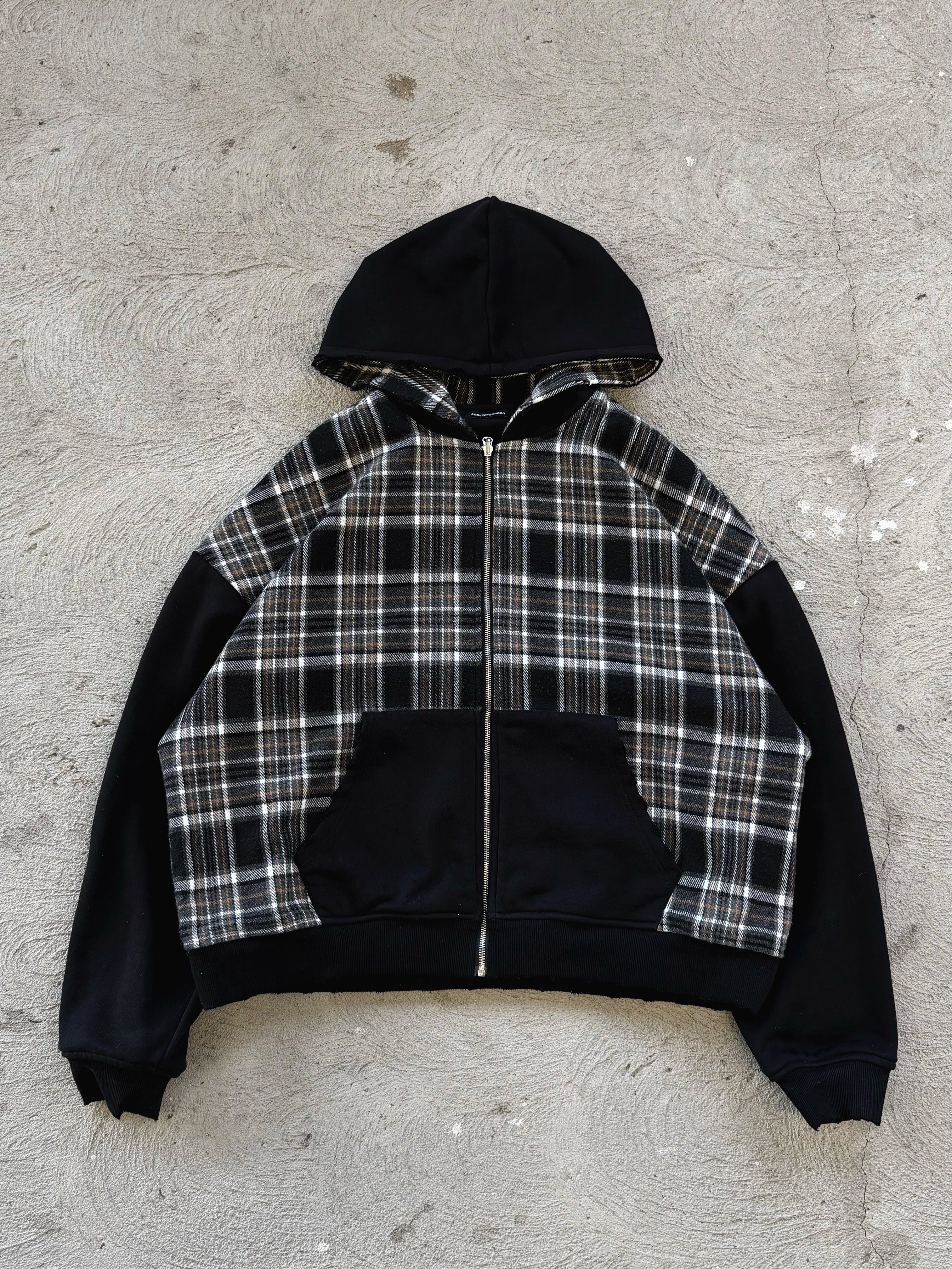 REVERSIBLE PLAID ZIP